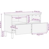 TV ormar Finš acacije smeđa 70 x 33 5 x 46 cm Čvrsto drvo manga | shoptok.hr