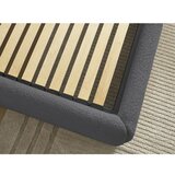 Bobochic Paris Temno siva oblazinjena zakonska postelja s prostorom za shranjevanje/brez vzglavja z letvenim dnom 160x200 cm Inera – | Shoptok.si