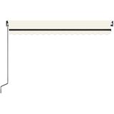 Tenda na ručno uvlačenje s LED svjetlom 450 x 300 cm krem | shoptok.hr