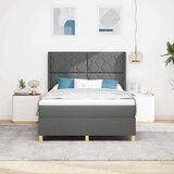 vidaXL Box Spring Postelja z Blazino Temno Siva 140x190 cm Tkanina, (22050321) | Shoptok.si