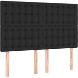  Uzglavlje crno 144x5x118/128 cm od umjetna koža | shoptok.hr