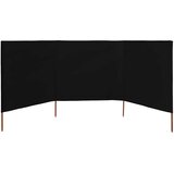  Vjetrobran s 3 panela od tkanine 400 x 120 cm crni | shoptok.hr