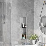 vidaXL ničica za tuš srebrno 60 x 20 x 9.5 cm nehrđajući čelik Cijene