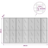  Gabion s žicom debljine 3 5 mm i mrežom 5x10 cm 350x10x200 cm - 10 cm 200 cm 350 cm | shoptok.hr