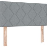  Postelja z vzmetnico z vzmetnico Svetlo siva 100 x 200 cm blago, (5000128384) | Shoptok.si
