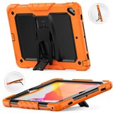 NIKCORP Ovitek za iPad Air 3 / Pro 10.5 robusten s stojalom, troslojni silikonski etui za popolno zaščito in otroke, oranžen, (5000138871) | Shoptok.si