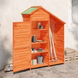 The Living Store Vrtna lopa za orodje rjava 120x53,5x170 cm trdna borovina - Vrtna Lopa Za Orodje, (21459521) Cene