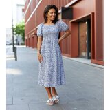 Gemre Black midi floral dress Samatzai u