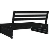  Srednja vrtna sofa crna 120 x 80 cm od masivne borovine | shoptok.hr