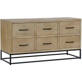  Kredenca DKD Home Decor Črna Naraven Kovina Les MDF 120 x 40 x 64 cm Cene