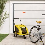 vidaXL Prikolica za bicikl za ljubimce žuta od tkanine i željeza | shoptok.hr
