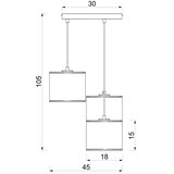  Luster na sajli ARDEN 3xE27/15W/230V prečnik 30 cm bež | Eponuda.com