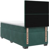  Boxspring krevet s madracem Tamnozelena 100 x 200 cm Baršun | shoptok.hr