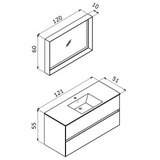 Hanah home Kupatilski ormarić sa umivaonikom i ogledalom (2 komada) Nest 121 v2 554 | Eponuda.com