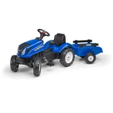 Falk traktor na pedale s prikolicom - New Holland plavi