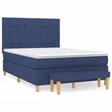  Krevet s oprugama i madracem plavi 140 x 190 cm od tkanine | shoptok.hr