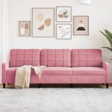 vidaXL Kavč trosed roza 210 cm žamet Cene
