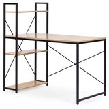 ModernHome uredski stol 120 × 60 cm s policom i 3 police – loft stil | shoptok.hr