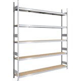 hofe Sestavljivi regal z velikimi policami z iverkami, višina 3000 mm, širina 2500 (2 x 1250) mm, obremenitev bloka 2000 kg, globina 400 mm, osnovni r | Shoptok.si