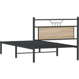  Posteljni okvir brez vzmetnice hrast 100x190 cm inženirski les, (21829496) | Shoptok.si