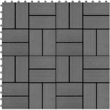  Pločice za decking 22 kom. Siva 30 x 30 cm WPC | shoptok.hr