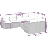  9-dijelni set vrtnih sofa s jastucima crni od poliratana | shoptok.hr