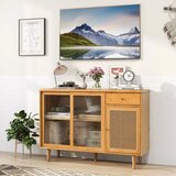  Moderna bifejska ormarića s kliznim vratima od kaljenog stakla ratana, boho kredenca. | shoptok.hr