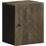 vidaXL Stenska kopalniška omarica črna 38x33x48 cm masivni les Mango Cene