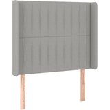  LED uzglavlje svjetlosivo 93 x 16 x 118/128 cm od tkanine | shoptok.hr