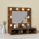 Ormarić s ogledalom LED boja dimljenog hrasta 60x31,5x62 cm | Eponuda.ba