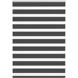 vidaXL Zavjesa zebra crna 110x100 cm širina tkanine 105,9 cm poliester | shoptok.hr
