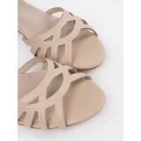 GOODIN Beige sandals with leather insole | Shoptok.si