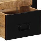vidaXL Nočne omarice 2 kosa 40x35x25 cm Masivni neobdelan les Mango | Shoptok.si