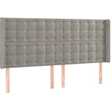  Uzglavlje s ušima svjetlosivo 163x16x118/128 cm baršunasto | shoptok.hr