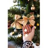  Set Božićnih mašni 11 × 11 cm - 3 komada, zlatne | shoptok.hr