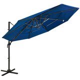  Vrtni suncobran s 4 razine i stupom 3 x 3 m azurnoplavi | shoptok.hr