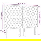 vidaXL Naslon za glavu s kristalnim gumbima tufted svjetlosivi 140 cm baršun | shoptok.hr