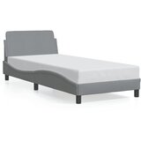  The Living Store Posteljni okvir z vzglavjem svetlo siv 80x200 cm blago - Posteljni Okvir, (21528015) | Shoptok.si