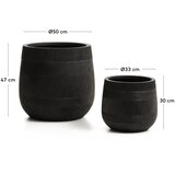 Kave Home Betonski okrasni cvetlični lonci v kompletu 2 ks ø 50 cm Tival – | Shoptok.si