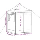 vidaXL Zložljivi pop-up šotor za zabave 4 stranice rjava | Shoptok.si