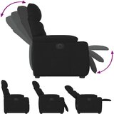 vidaXL Električni naslanjač s funkcijo vstajanja črn | Shoptok.si