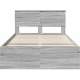 Krevetna konstrukcija s uzglavljem Siva Sonoma 120 x 190 cm | shoptok.hr