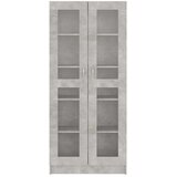  Vitrina siva boja betona 82,5x30,5x185,5 cm konstruirano drvo | Eponuda.ba