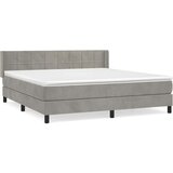  Box spring postelja z vzmetnico svetlo siva 180x200 cm žamet, (20846598) | Shoptok.si