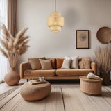  Luster HESTIA na sajli, 1xE27/60W/230V, prečnik 30 cm, bambus | Eponuda.com
