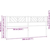  Metalno zamjensko uzglavlje bijelo 200 cm | Eponuda.ba