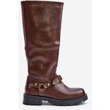 Boto Warm Women’s Boots with Zipper Eco Leather Brown Tialethe | Shoptok.si