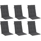  Jastuci za stolice 6 kom prošarano antracit 120x50x4cm tkanina | shoptok.hr