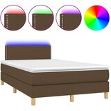  Box spring s madracem LED tamnosmeđi 120x200 cm tkanina | shoptok.hr