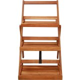 Furnova 3-nadstropno stojalo za rože 50x63x80 cm trden akacijev les, (21920590) | Shoptok.si